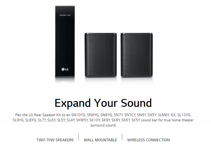 LG 2.0 Channel Soundbar Wireless Speaker Kit - SPK8-S - Walmart.com