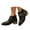 Black, variant on Women's Ankle Boots Pointy Toe Chelsea Bohe Cowboy Western Booties Low Heels Shoes