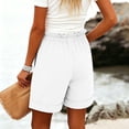 thumbnail image 3 of ZUKMRJPC Womens Summer Shorts with Pockets Lightweight High Waisted Adjustable Tie Knot Loose Casual Shorts, 3 of 4