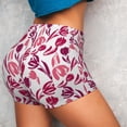 thumbnail image 4 of Naloa Tulips Flowers Biker Shorts for Women Seamless Scrunch Short Women’s Yoga Shorts for Gym Running Sport Shorts - Large, 4 of 9
