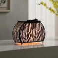 thumbnail image 3 of Ore International 11.75" in ZEBRA ANIMAL PRINT PURSE w/ BLACK FAUX HANDLE TABLE LAMP, 3 of 4