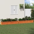 thumbnail image 1 of vidaXL Garden Planters 2 pcs Wax Brown Solid Wood Pine, 1 of 5