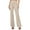 Beige, variant on Womens Travel Pants High Waisted Wide Leg Dress Pants Flowy Trousers With Back Pockets 4-Way Stretch Polyester And Spandex Fabric For Business Casual L Pants For Women