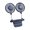 Blue, variant on Kojanyu Computer Screen Fan, USB Desktop Small Fan Refrigeration Device High Wind Power Back Clip Type Super Silent for PC