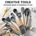 thumbnail image 4 of YMARPT 14PCS Kitchen Cooking Utensils Set, Silicone Kitchen Utensil Set, Non-Stick Silicone Kitchen Utensil Set With Wooden Handles and Holder, Kitchen Gadgets Tools Set for Cookware, 4 of 6
