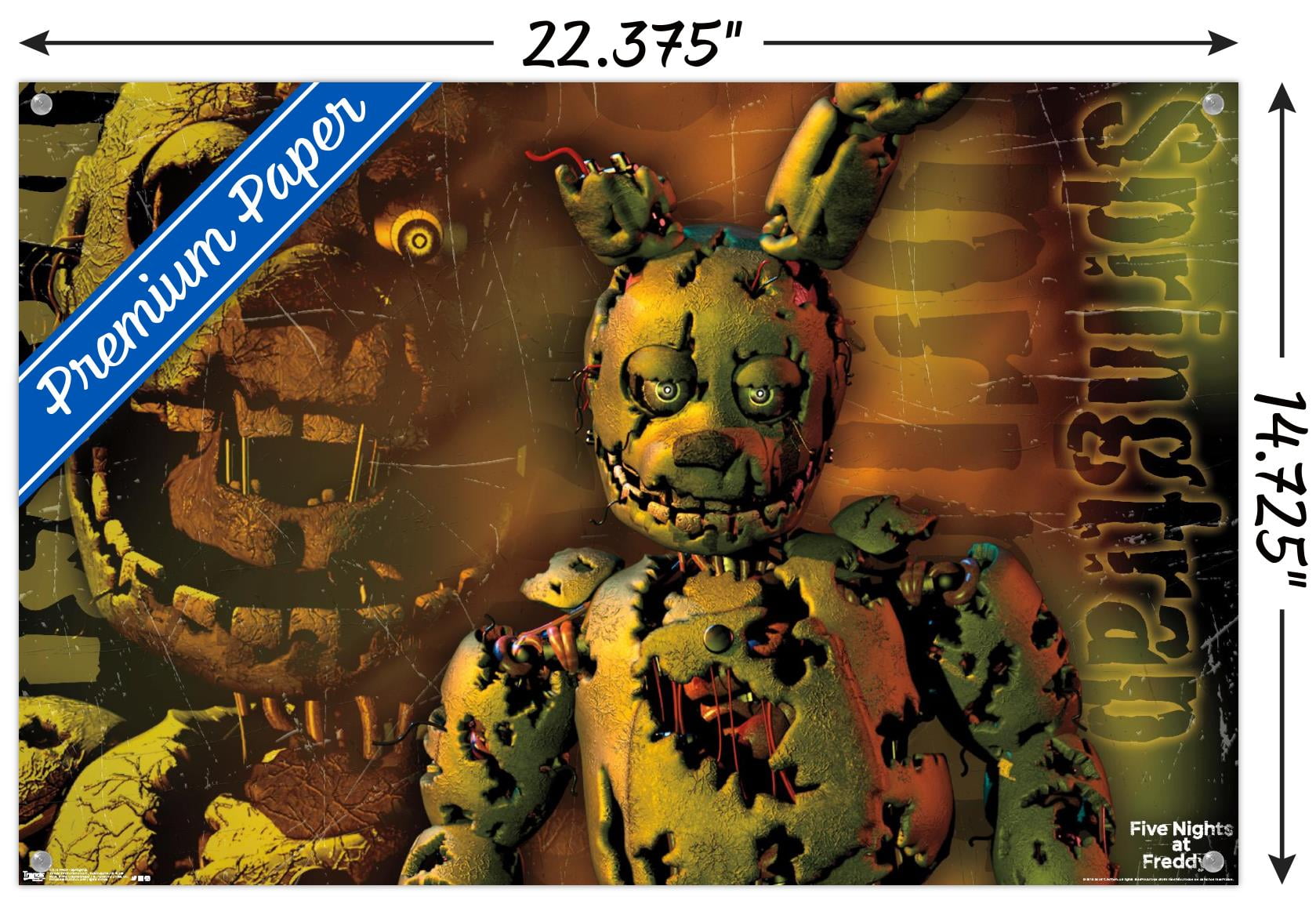 FNAF - Scare Wall Poster 22x34 RP14676 UPC882663046768 Five Nights at  Freddy's