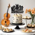 thumbnail image 4 of Jazz Band Party Cake Toppers Black Glitter Rock and Roll Birthday Decoration Jazzs Music Party Themed Cake Decor for Musician Music Concert Theme Birthday Partys Rock Themed Supplies, 4 of 6