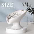 thumbnail image 5 of Soap Dish Set, Self Draining Bar Soap Holder for Bathroom Sink, Leaf Shaped Drainage Ceramic White Marble Porcelain Soap Dishes, Kitchen Decorative Soap Dish, 5 of 8