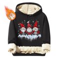 thumbnail image 1 of Sudadera con capucha para hombre, informal, a la moda, con estampado navideño, de manga larga y bolsillo, de poliéster, 1 of 5