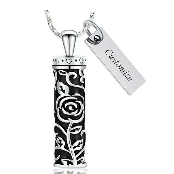 Sunflower Urn Necklace for Ashes Cylinder Bar Necklace for Ashes for Women Pendant Keepsake for Ashes Memory Cremation Jewelry Sunflower Celtic Necklace