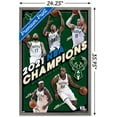 thumbnail image 2 of NBA Milwaukee Bucks - 2021 NBA Finals Champions Wall Poster, 22.375" x 34", Framed, 2 of 6
