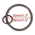 thumbnail image 2 of Uxcell 1.3'' Curtain Rings W Eyelet for Curtain Rod Metal Copper Tone 20pcs, 2 of 7