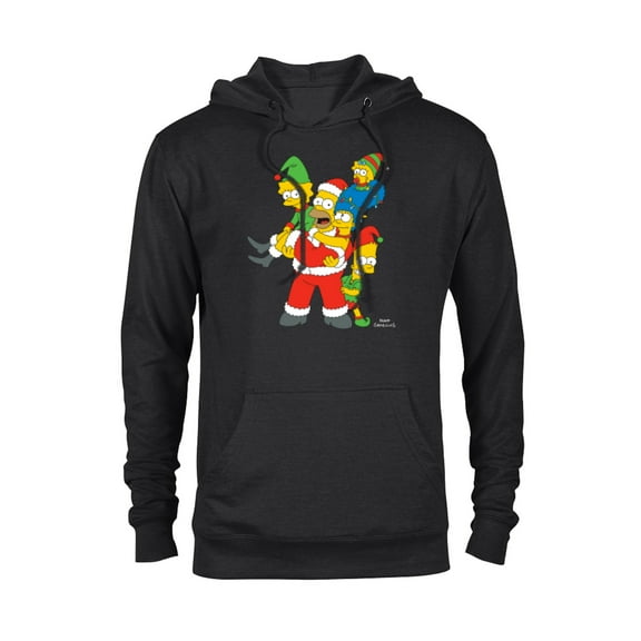The Simpsons Marge Homer Bart Lisa Maggie Holiday - Pullover Hoodie for Adults – Customized-Black