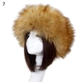 thumbnail image 1 of CDAR Women Autumn Winter Faux Fur Thickened Ski Hat Outdoor Cold-proof Warm Plush Beanie, 1 of 8