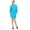 Blue, variant on Women Short Solid Belt Robe Soft Modal Cotton Wrap Round Plain Bath Robe