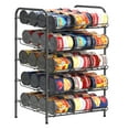 thumbnail image 1 of Organizador de Latas de Despensa de 5 Niveles, Estante de Latas de Gran Capacidad para Almacenamiento de Cocina y Gabinete, Negro, 1 of 1