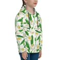 thumbnail image 3 of Sikiie Tulips Flowers Youth Hoodie Sweatshirt Pullover Hooded Classic Casual Essentials Hoodiefor Boys Girls Kids -Large, 3 of 6