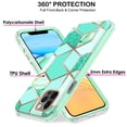 thumbnail image 4 of iPhone 12 PRO Max 2020 6.7 Inch A2342 A2410 A2412 A2411 Lightweight Slim Embedded Print Soft Silicone Durable Cover - Green Marble, 4 of 5