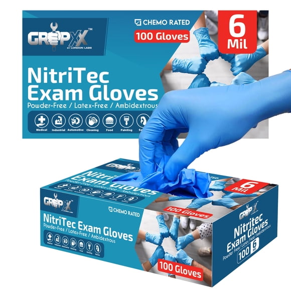 Guantes Nitritec de nitrilo, tamaño XS, de 6 mm, de London Labs (paquete de 200)