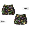 thumbnail image 5 of Fotbe Mardi Gras Carnival4 Seamless Shorts, Womens Workout Shorts High Waist Stretch Booty Short for Gym/Yoga/Running/Biking-X-Large, 5 of 9