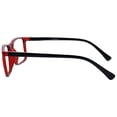 thumbnail image 4 of OPULIZE INK Reading Glasses 5 Pack - Large Rectangular Frame - Black Transparent Gray Dark Red - Spring Hinges, Scratch Resistant - Mens Womens - RRRRR4-1177Z - +2.00, 4 of 6