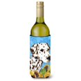 thumbnail image 1 of Dálmata En Flores De Verano Botella De Vino Aislador De Bebidas Aislador De Bebidas Hugger Ss4238Literk, 1 of 1