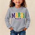 thumbnail image 2 of Mercatoo Toddler Baby Girl Boy M𝐚rdi Gr𝐚s Outfit Letter Sweatshirt Long Sleeve Shirt Tops Spring Fall Clothes C𝐚rnival Loose Top, 2 of 4