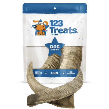 Goat Horns Chews for Dogs 1 Count (Pack of 2)  Large