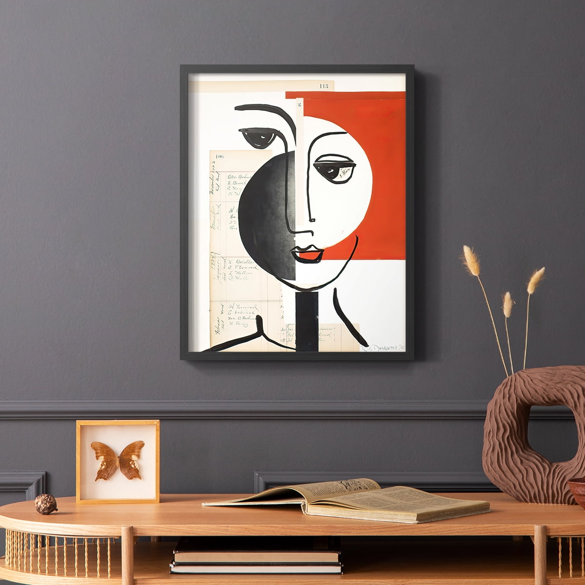 Faces of A Century IV in Paper Solid Wood 11 x 14 Framed Print