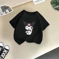 thumbnail image 5 of Camiseta de algodón divertida de verano con dibujos animados para niños y niñas, bonita camiseta de cuello redondo con estampado creativo de Kulomi, informal y urbana, 5 of 5