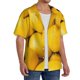 thumbnail image 2 of Balery Ripe Yellow Lemon Camisa Casual de Manga Corta con Botones para Hombre, Texturizada, Estilo Cubano, para Playa, Verano-3X-Large, 2 of 5