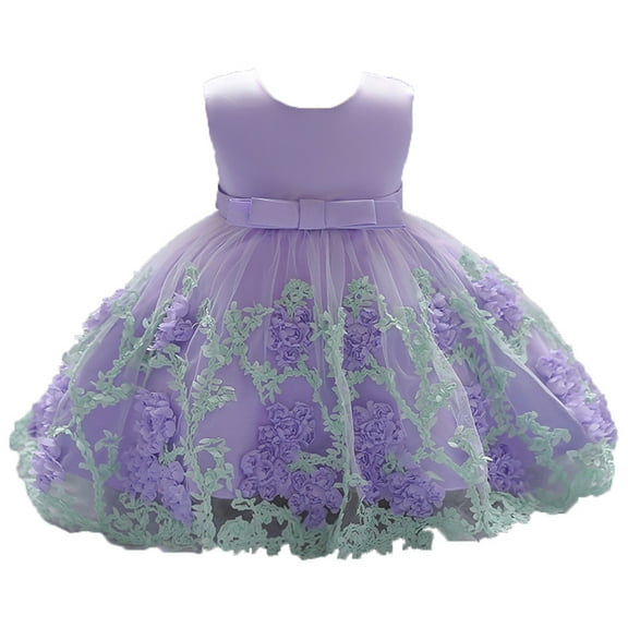 GERsome Girl Flower Dress Princess Pageant Birthday Party Wedding Formal Dance Evening Gown