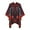 Red, variant on Women's Reversible Poncho Shawl Wrap Warm Winter Cape with Geometric Pattern Elegant and Stylish