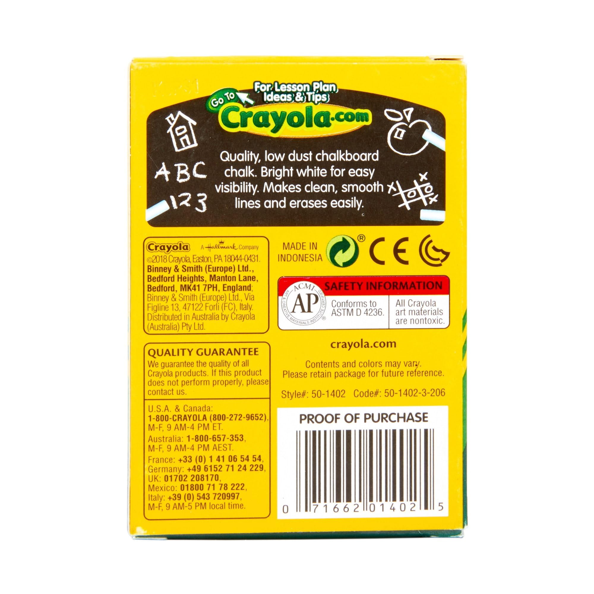 Crayola Anti-Dust White Chalk