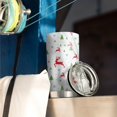 thumbnail image 3 of 20oz Tumblers White Christmas Reindeer and Tree Pattern Stainless Steel Vacuum Insulated Double Wall Travel Tumbler Cups Mug with Lid and Straw,Cleaning Brush for Cold & Hot Drinks, 3 of 7