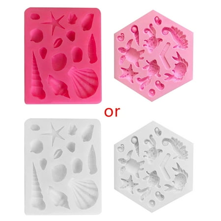 

Techinal Conch Starfish Seahorse Turtle Chocolate Cake Decoration Silicone Mold Cake TOOL