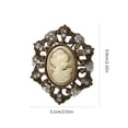 thumbnail image 5 of Osdhezcn Elegant Vintage Cameo Brooch Pin Set With Antiqued Gold Finish Sparkly Alloy Cameo Lapel Pin For Women Jewelry, 5 of 12