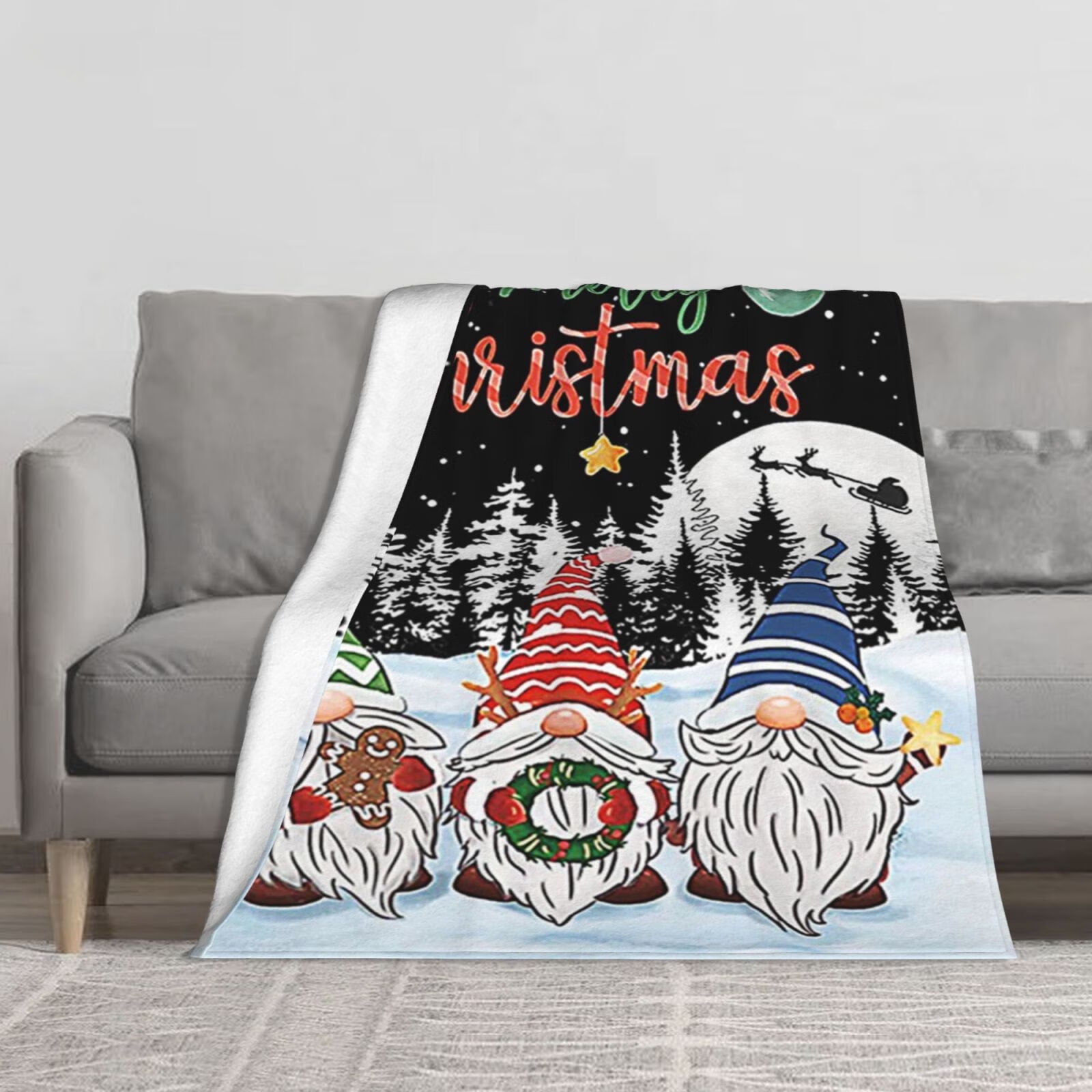 JOOCAR Christmas Blanket Holiday Red Christmas Blankets Cozy Soft Warm