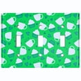 thumbnail image 2 of Metal Light Switch Wall Plate Outlet Cover (Coffee Espresso Mocha Cup Green Heart Green Cupcake - Triple Toggle), 2 of 2