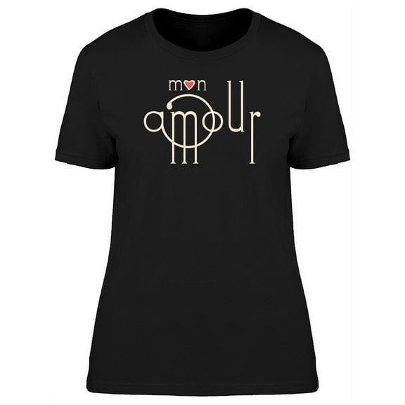 French Mon Amour Paris Design T-Shirt Women -Image by Shutterstock, Female 3X-Large