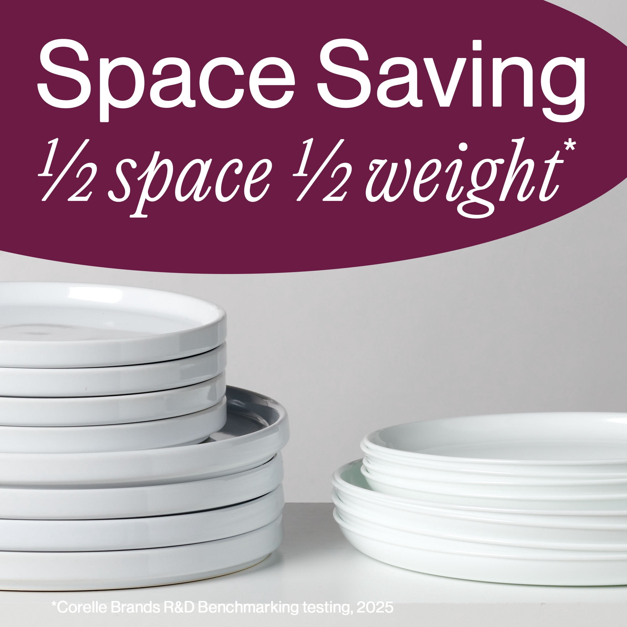 (2 pack) Corelle Versa, White Round Dinner Bowl, 30-oz