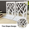 thumbnail image 5 of Bookends Decorative Book Ends-Casewin Metal Black Heavy Duty Man Bookend Studious Reading Book end Bookshelf Decor for Bedroom Library Office School Book Display Desktop Organizer Adults Kids Gift, 5 of 7