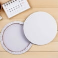 thumbnail image 4 of FUTUREORYY Wood Canvas Frame Small Round Paint Canvas for DIY Creative Activities White 1 Set, 4 of 8