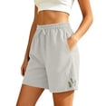 thumbnail image 4 of Yievot Women's Cotton Shorts Drawstring Elastic Waist Loose Fit Breathable Summer Beach Vacation Casual Shorts, 4 of 5