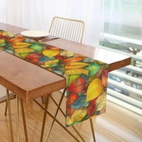 Yayeee Table Runner 90 inches Long Home Kitchen Dinning Party Decoration, Retro Autumn Leaves