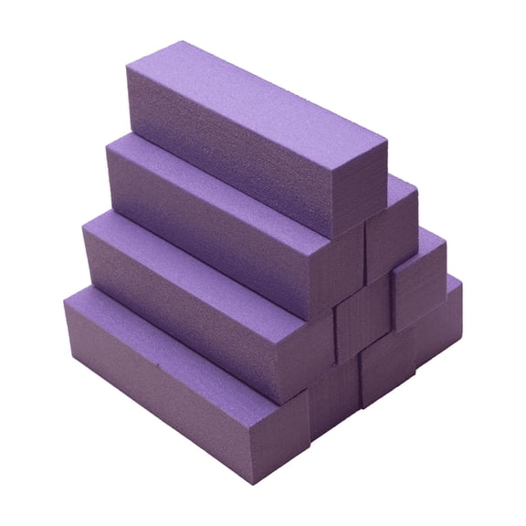 FACEGA 10 Pcs Nail Buffer,4-Sided Grit Surfaces Nail Buffer Block,High-Foam and Compact Nail Supplies,Purple