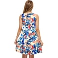 thumbnail image 4 of Ovzne Robes Grande Taille pour Femmes Rondes Robe d'Été Femmes Décontractée Grande Taille Sans Manches Col Rond Imprimé Robe Courte Robe d'Été Imprimée Liquidation, 4 of 5
