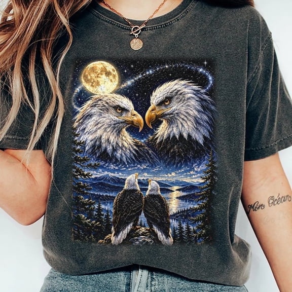 Jackie And Shadow Eagle T-Shirt, Bald Eagle Memorial Graphic Tee, Wildlife Nature Lover Gift Shirt