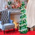 thumbnail image 2 of Árbol de Navidad, BTU, desplegable, 5 pies, con 90 luces LED, oropel, 2 of 7