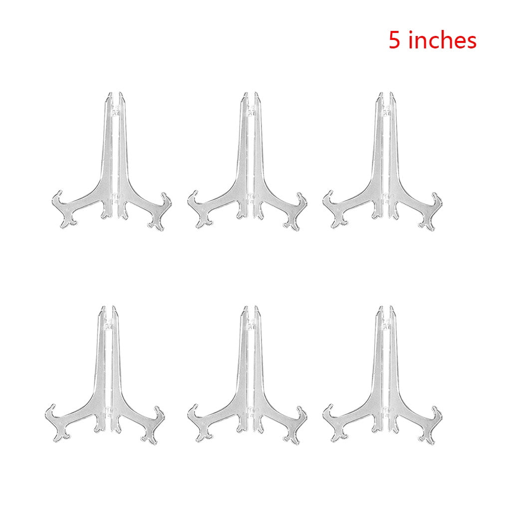 Mini Easel Stand, 6pcs Plastic Easel Plate Display Stands Picture Frame